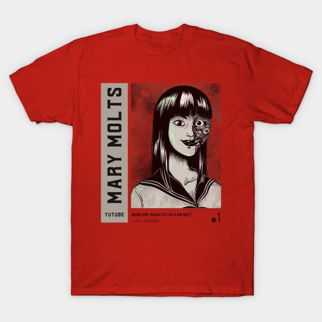 Scary Vintage Japanese Horror Anime "Mary Molts" T-Shirt by TOXiK TWINS